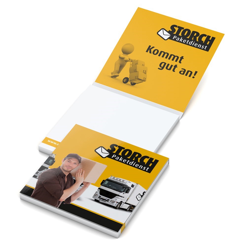 Haftnotiz Cover Karton Individuell 72 × 72 Bestseller, matt-individuell