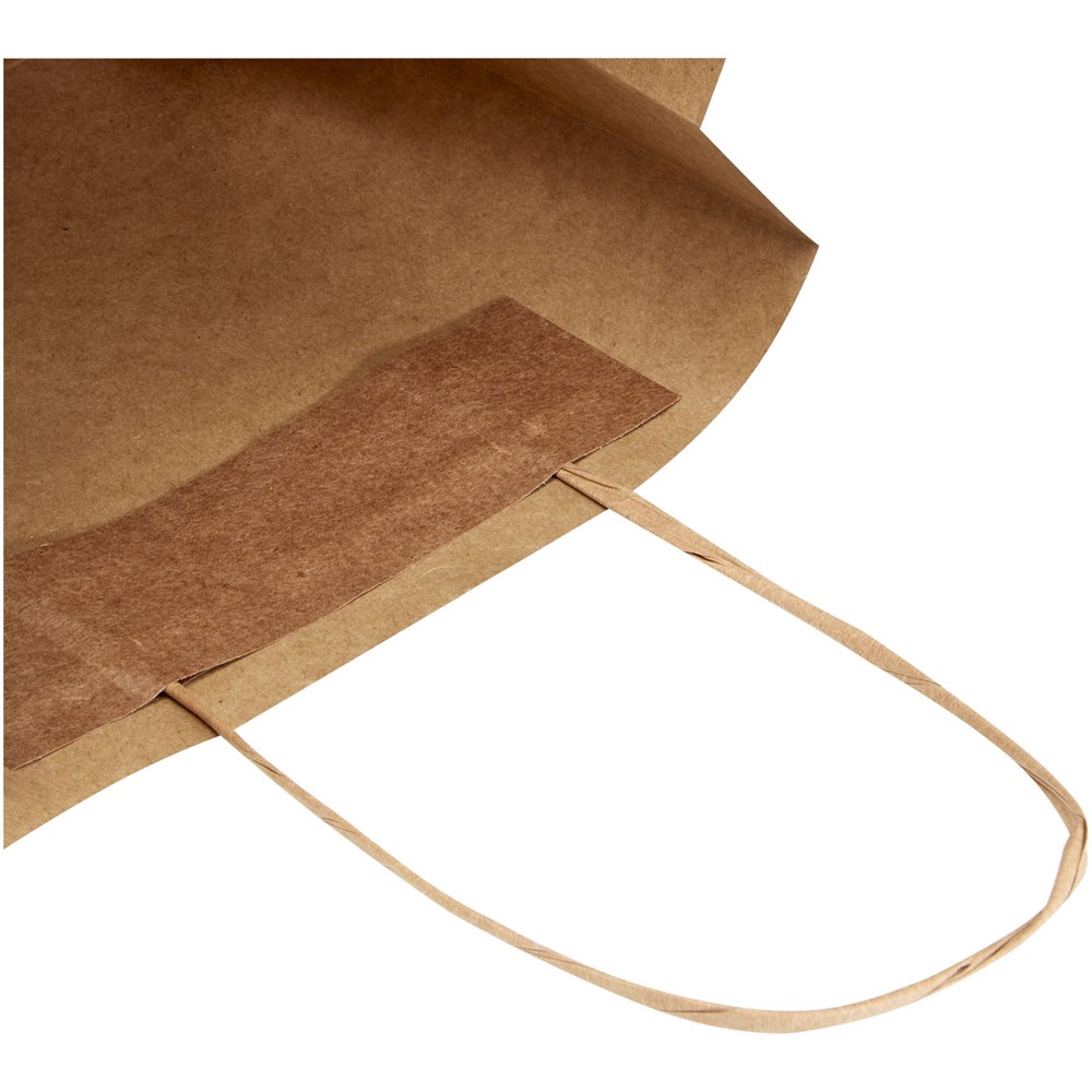 Kraftpapiertasche 120 /m² mit gedrehten Griffen – 24 × 9 × 24 cm